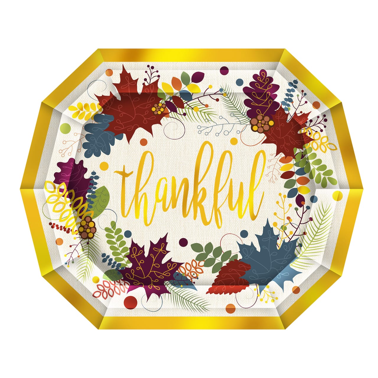 Beistle 9" x 11" Friendsgiving Dinner Plates, 16ct.